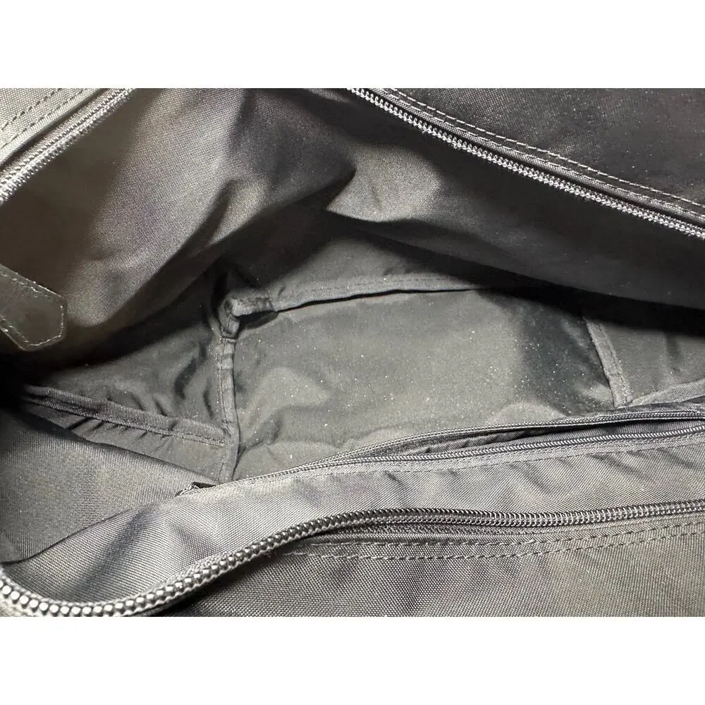 Autre Marque Burberrys London Gray Nova Check Blue Label NylonTote Bag